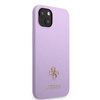 Original Handyhülle IPHONE 13 MINI Guess Hardcase Saffiano 4G Small Metal Logo violett