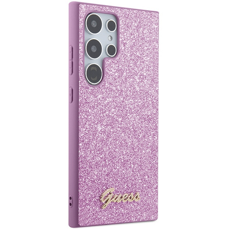 Guess Glitter Script case for Samsung Galaxy S24 Ultra - purple