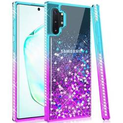 Etui IPHONE 12 PRO MAX Diamond Liquid Przelewany Brokat niebiesko-fioletowe