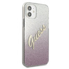 Guess Glitter Gradient Script - Etui iPhone 12 mini (różowy)