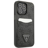 Schutzhülle IPHONE 13 PRO Guess Hardcase 4G Triangle Logo Cardslot (GUHCP13LP4TPK) schwarz