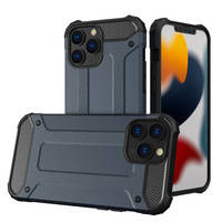 Hybrid Armor Case Tough Rugged Cover for iPhone 13 Pro blue