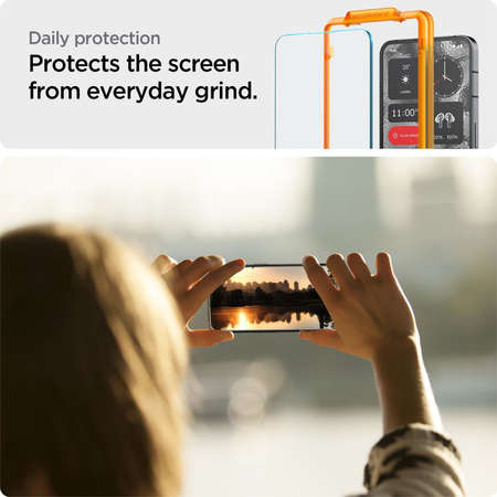 TEMPERED GLASS Spigen ALM GLAS.TR 2-PACK NOTHING PHONE 2 CLEAR