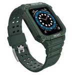 Protect Strap Band opaska z etui do Watch 7 / 6 / 5 / 4 / 3 / 2 / SE (41 / 40 / 38mm) obudowa pancerny pokrowiec na zegarek zielony