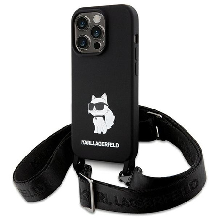 Karl Lagerfeld KLHCP15XSCBSCNK iPhone 15 Pro Max 6.7&quot; hardcase black/black Crossbody Silicone Choupette