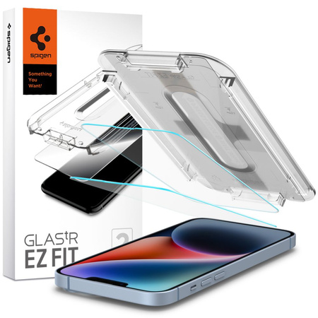 SZKŁO HARTOWANE SPIGEN GLAS.TR ”EZ FIT” 2-PACK IPHONE 13 / 13 PRO