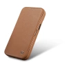 iCarer CE Premium Leather Folio Case iPhone 14 magnetic flip case MagSafe brown (WMI14220713-BN)