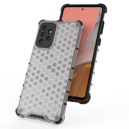 Honeycomb etui pancerny pokrowiec z żelową ramką Samsung Galaxy A72 4G przezroczysty