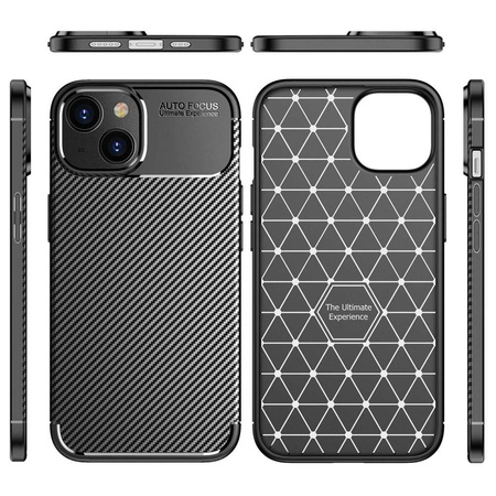 Case IPHONE 14 MAX Armored Shockproof Nexeri Carbon Fiber black