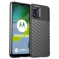 Thunder Case Hülle für Motorola Moto E13 Silikon Armor Case schwarz