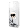 Karl Lagerfeld Liquid Glitter NFT Karl's Head - Etui iPhone 14 Plus (srebrny)