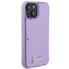 Guess Sequin Script Metal case for iPhone 15 - purple