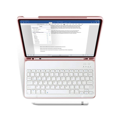 Schutzhülle IPAD 10,2" 2019 / 2020 / 2021 Tech-Protect SC Pen + Keyboard rosa