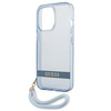 Case IPHONE 13 PRO Guess Hardcase Translucent Stap (GUHCP13LHTSGSB) blue