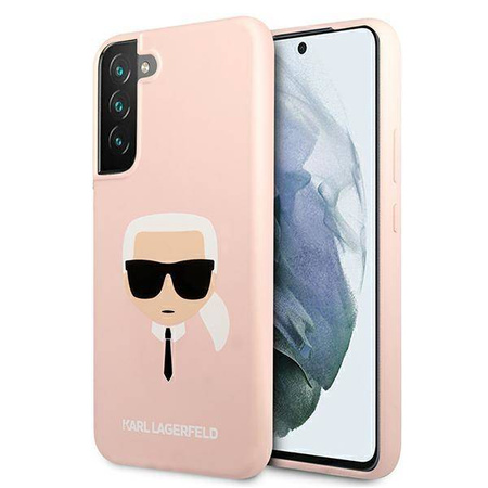 Karl Lagerfeld KLHCS22MSLKHPI S22+ S906 rożowy/pink hardcase Silicone Karl`s Head