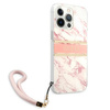 Guess GUHCP13XKMABPI iPhone 13 Pro Max 6,7" różowy/pink hardcase Marble Strap Collection