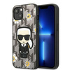 Original Case IPHONE 13 MINI Karl Lagerfeld Flower Ikonik Karl (KLHCP13SPMNFIK1) gray