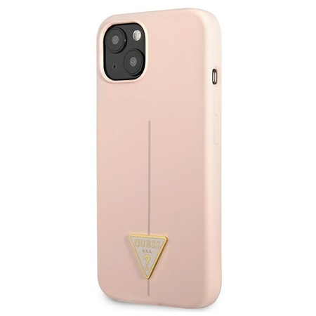 Guess GUHCP13MSLTGP iPhone 13 6.1 &quot;rosa / rosa Hardcase Silikondreieck