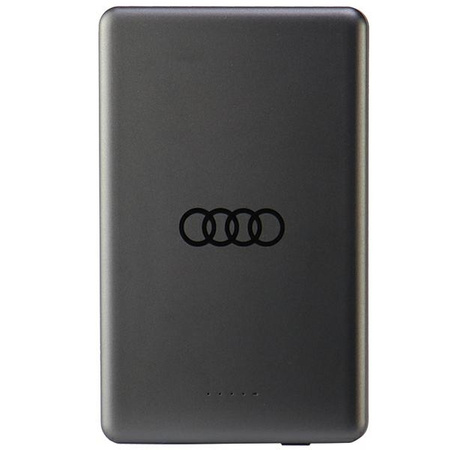 Audi Powerbank indukcyjny 15W 5000mAh szary/grey Big Logo MagSafe AU-MWPB5000-GT/D1-GY