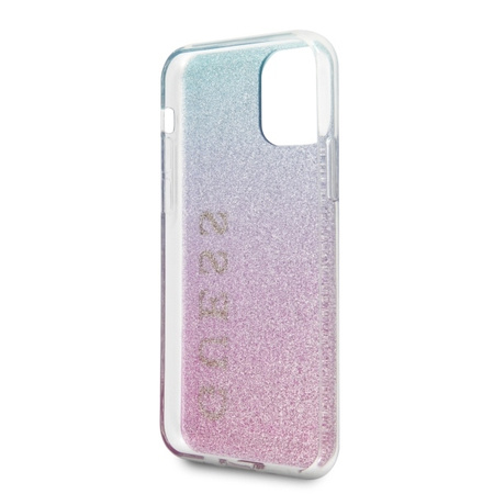 Etui Guess GUHCN65PCUGLPBL iPhone 11 Pro Max różowo-niebieski/pink blue hard case Glitter Gradient