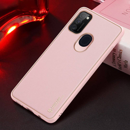 Dux Ducis Yolo eleganckie etui pokrowiec ze skóry ekologicznej Samsung Galaxy M30s różowy