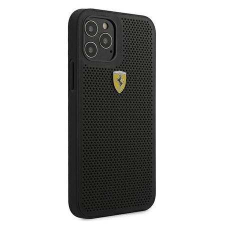 Ferrari FESPEHCP12LBK iPhone 12 6,7" Pro Max czarny/black hardcase On Track Perforated