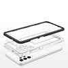 Clear 3in1 Case for Samsung Galaxy A72 4G Frame Gel Cover Black