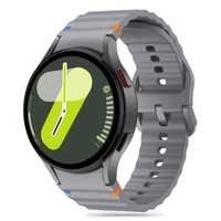 Pasek Tech-Protect Silicone Sport na Samsung Galaxy Watch 4 / 5 / 5 Pro / 6 / 7 / FE - szary