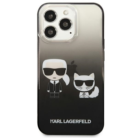 Karl Lagerfeld KLHCP13LTGKCK iPhone 13 Pro / 13 6,1 &quot;hardcase black / black Gradient Ikonik Karl &amp; Choupette