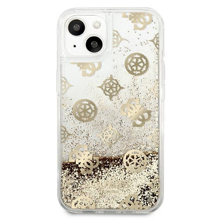 Oryginalne Etui IPHONE 13 MINI 5,4" Hardcase Peony Liquid Glitter GUHCP13SLGPEGO złote