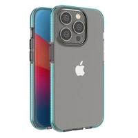 Spring Case case for iPhone 14 Pro silicone case with a frame light blue