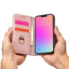 Magnet Card Case etui iPhone 14 Pro pokrowiec z klapką portfel podstawka różowe