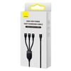 Baseus Flash Series II kabel USB Typ C / USB Typ A - USB Typ C / Lightning / micro USB 100 W 1,5 m czarny (CASS030201)