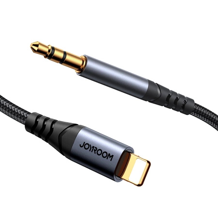 Joyroom Stereo-Audiokabel AUX 3,5 mm Miniklinke – Lightning für iPhone iPad 1,2 m schwarz (SY-A06)