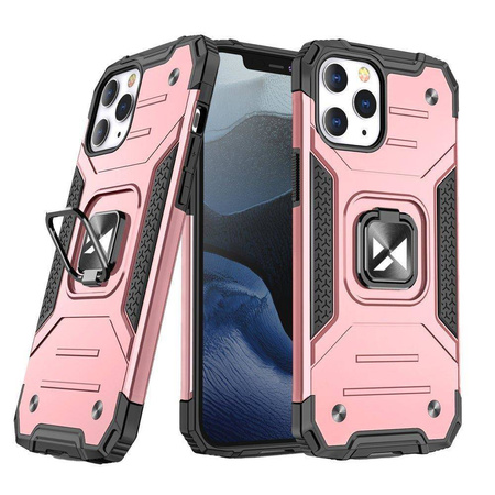 Wozinsky Ring Armor Hülle für iPhone 14 Pro Max gepanzerte Hülle Magnethalter Goldring