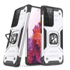 Wozinsky Ring Armor Tough Hybrid Case Cover + Magnethalter für Samsung Galaxy S22 Ultra silber