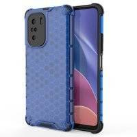 Honeycomb etui pancerny pokrowiec z żelową ramką Xiaomi Redmi K40 Pro+ / K40 Pro / K40 / Poco F3 niebieski