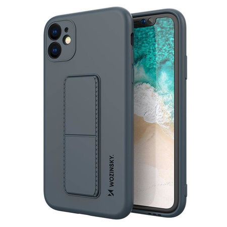 Wozinsky Kickstand Case elastyczne silikonowe etui z podstawką Samsung Galaxy A72 4G niebieski