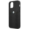 Etui BMW BMHCP12LRSPPK iPhone 12 Pro Max 6,7" czarny/black hardcase Leather Curve Perforate