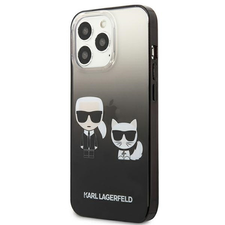 Karl Lagerfeld KLHCP13LTGKCK iPhone 13 Pro / 13 6,1 &quot;hardcase black / black Gradient Ikonik Karl &amp; Choupette