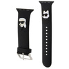 Strap for APPLE WATCH 4 / 5 / 6 / 7 / 8 / SE (38 / 40 / 41 MM) Karl Lagerfeld Strap 3D Rubber Karl&Choupette Heads (KLAWMSLKCNK) black