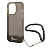 Original Case IPHONE 14 PRO MAX Guess Hardcase Translucent Pearl Strap black