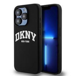 DKNY DKHMP14LSNYACH iPhone 14 Pro 6.1" czarny/black hardcase Liquid Silicone White Printed Logo MagSafe