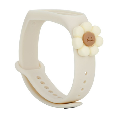 Opaska dziecięca Smart Band M5/M6/M7 WHITE FLOWER / BIAŁY KWIAT