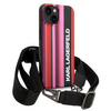 Karl Lagerfeld KLHCP14SSTSTP iPhone 14 6.1 &quot;Hardcase Pink / Pink Color Stripes Strap