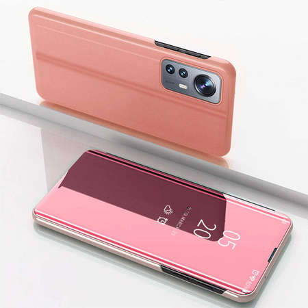 Clear View Case cover for Xiaomi 12 Lite cover with a flap pink