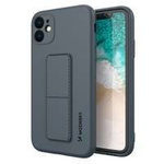 Wozinsky Kickstand Case elastyczne silikonowe etui z podstawką iPhone 12 Pro granatowy