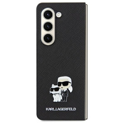 Oryginalne Etui KARL LAGERFELD hardcase Saffiano Karl&Choupette Pin KLHCSA55SAKCNPK do Samsung Galaxy A55 czarny