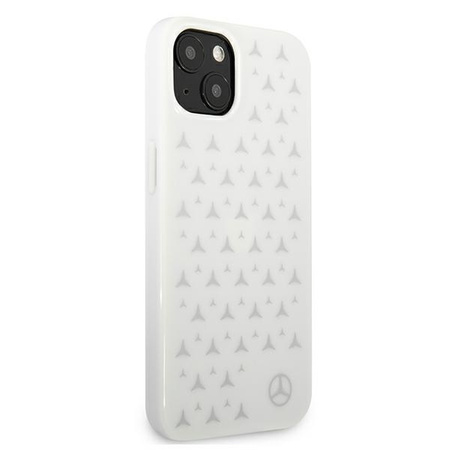 Mercedes MEHCP13MESPWH iPhone 13 6,1" biały/white hardcase Silver Stars Pattern