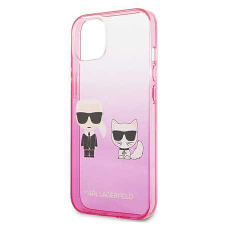 Karl Lagerfeld KLHCP13STGKCP iPhone 13 mini 5,4&quot; Hardcase Pink / Pink Gradient Ikonik Karl &amp; Choupette